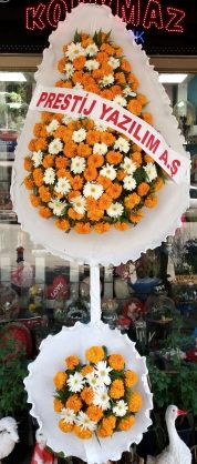 Turuncu Beyaz Ayaklı Sepet