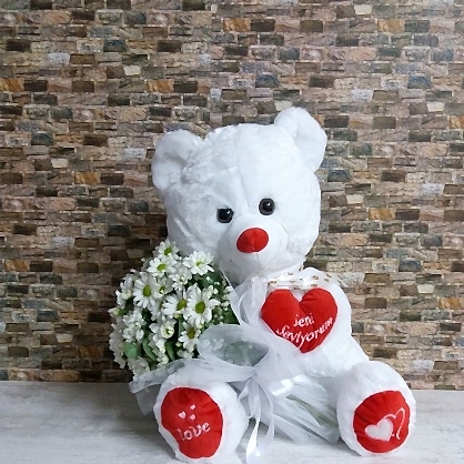 50Cm Beyaz Peluş