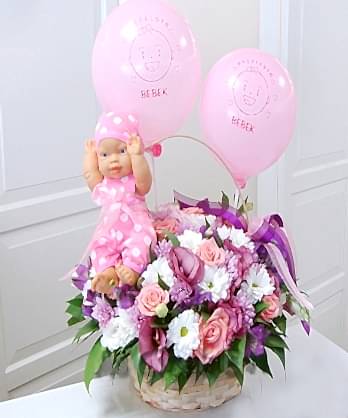 Pembe Kız Bebek Sepeti